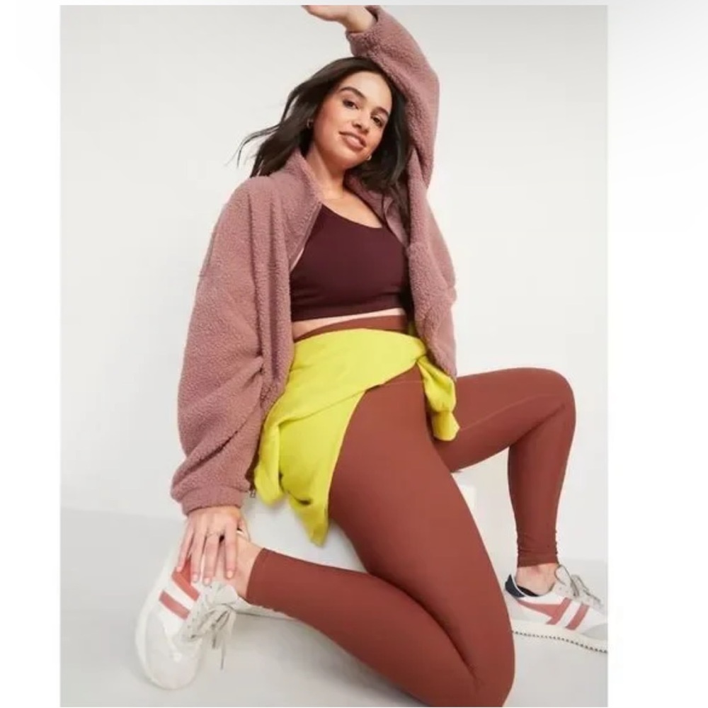 NWT Old Navy PowerSoft High-Waisted Leggings 3X Reddish Brown NWT